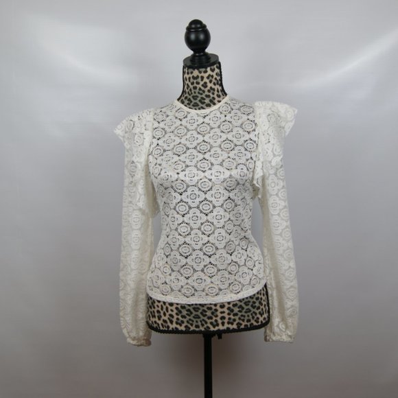 Tinywillow Lace Shirt sz M - Picture 5 of 11